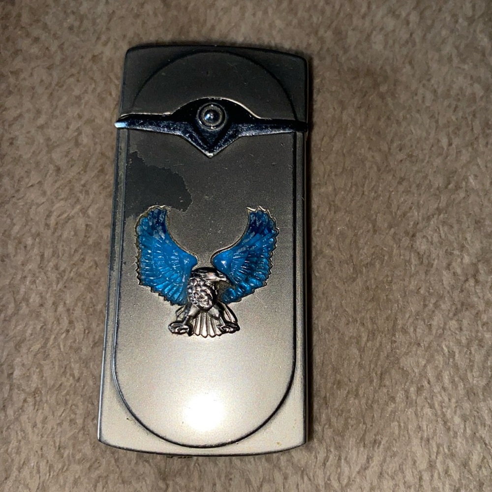 Zippo Lighter with Blue Angel Wings